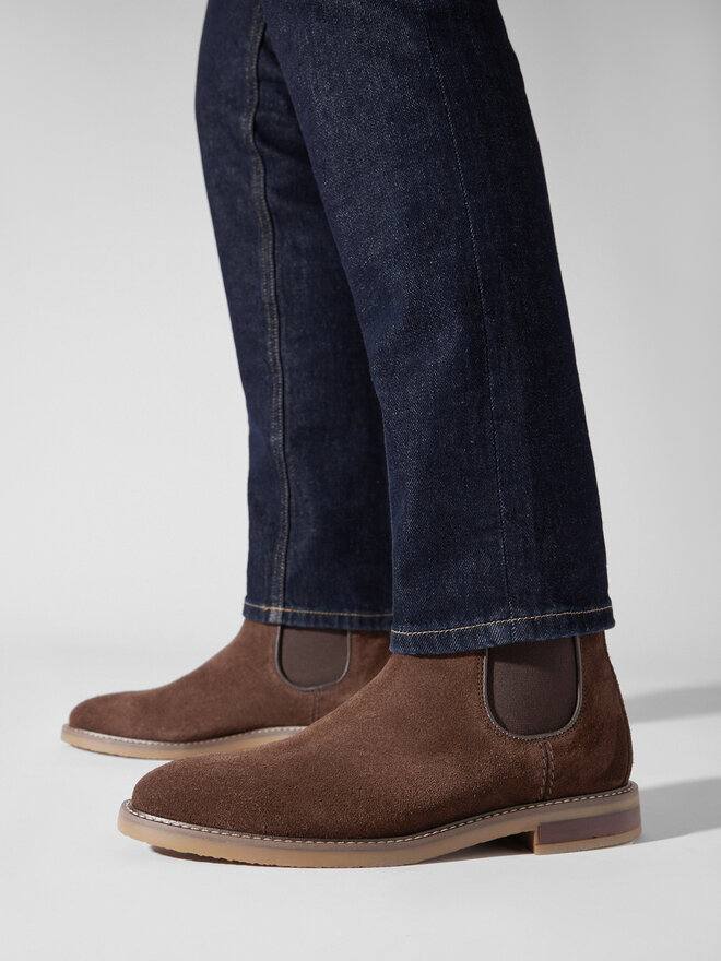 Clarks Μποτάκια με λάστιχο Clarks Jaxen Chelsea 261628067 Καφέ