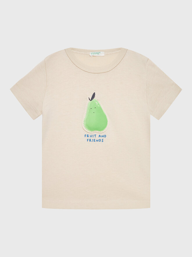 United Colors Of Benetton United Colors Of Benetton T-Shirt 3I1XA1007 Μπεζ Regular Fit