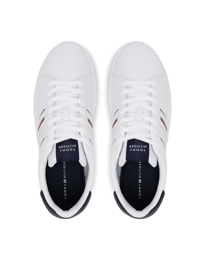 Tommy Hilfiger Zapatillas Tommy Hilfiger Modern Cupsole Stripes Lth FM0FM05406 Blanco