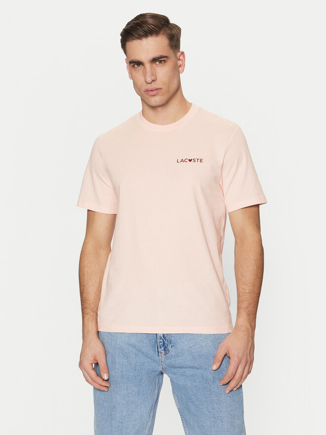 Lacoste Lacoste Футболка TH5231 Рожевий Regular Fit