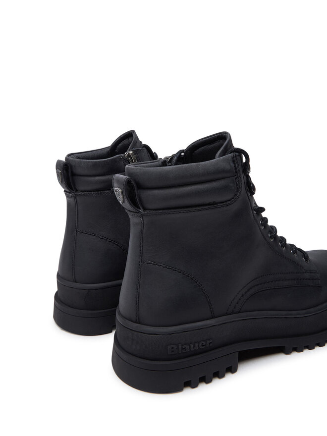 Blauer Schnürstiefeletten Blauer Iuka F4IUKA01 Schwarz
