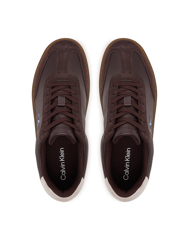 Calvin Klein Sneakers Calvin Klein Classic Cupsole Laceup Wt Mix YM0YM01429 Braun