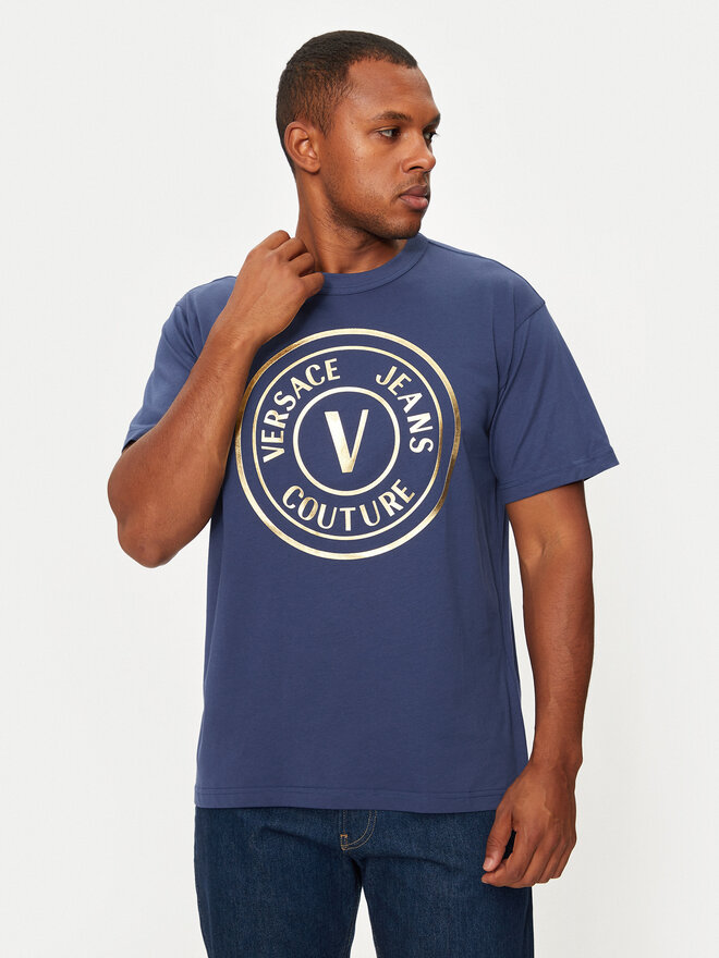 Versace Jeans Couture Versace Jeans Couture T-Shirt 77GAHT01 Dunkelblau Regular Fit