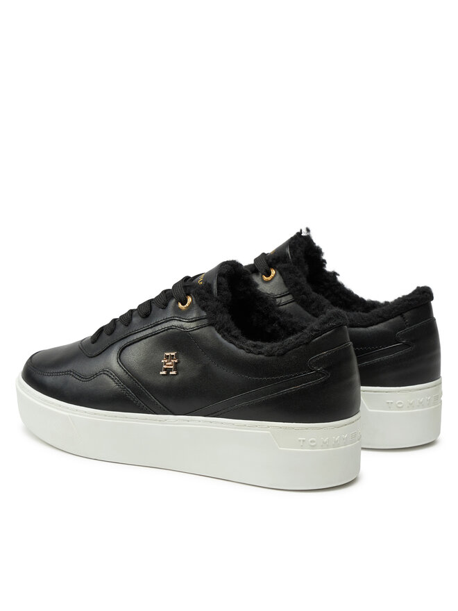 Tommy Hilfiger Sneakers Tommy Hilfiger Essential Platform Sneaker Fur FW0FW08349 Nero