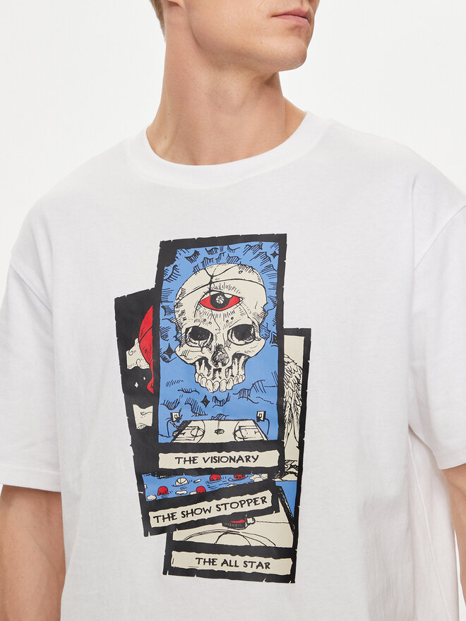 Puma Puma T-Shirt Hoops Deck 624776 Weiß Regular Fit