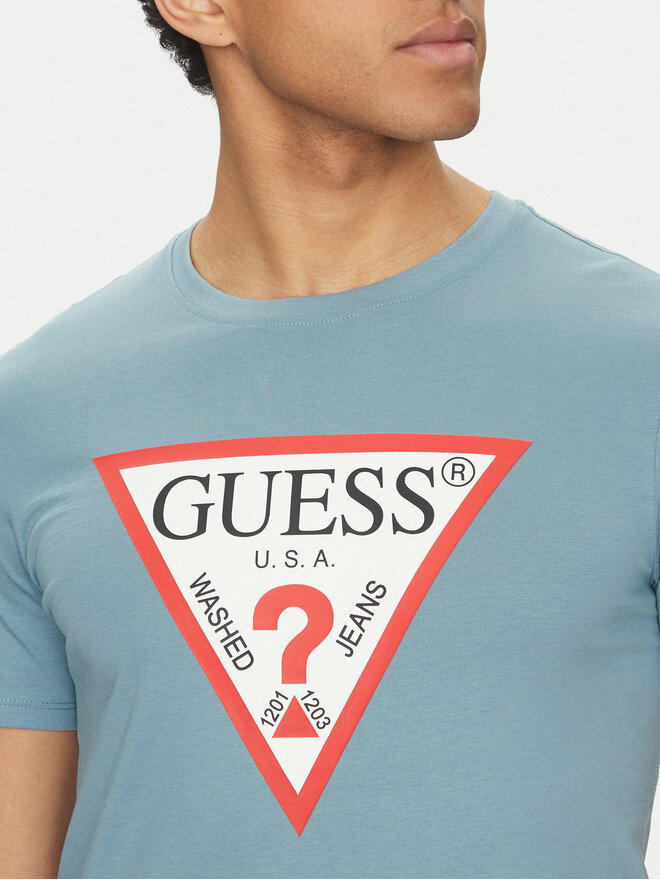 Guess Guess Marškinėliai M2YI71 I3Z14 Mėlyna Regular Fit