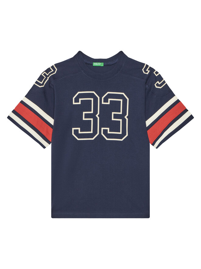 United Colors Of Benetton United Colors Of Benetton Majica 3MI5C10OA Mornarsko modra Relaxed Fit