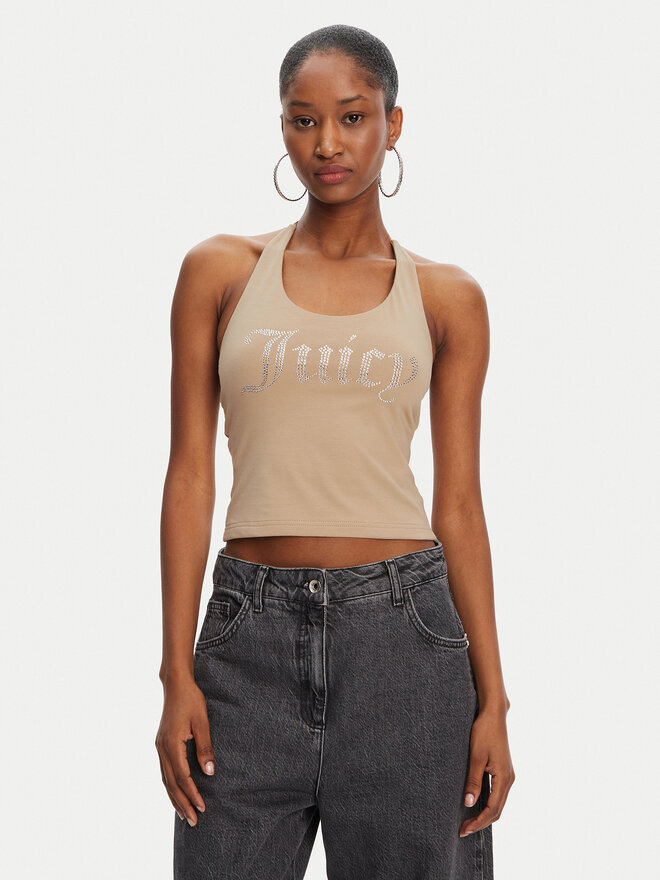 Juicy Couture Juicy Couture Top Tied JCWCT125306 Beige Slim Fit