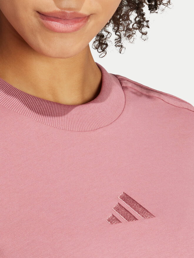 adidas adidas T-Shirt ALL SZN 3-Stripes IY6849 Rosa Slim Fit