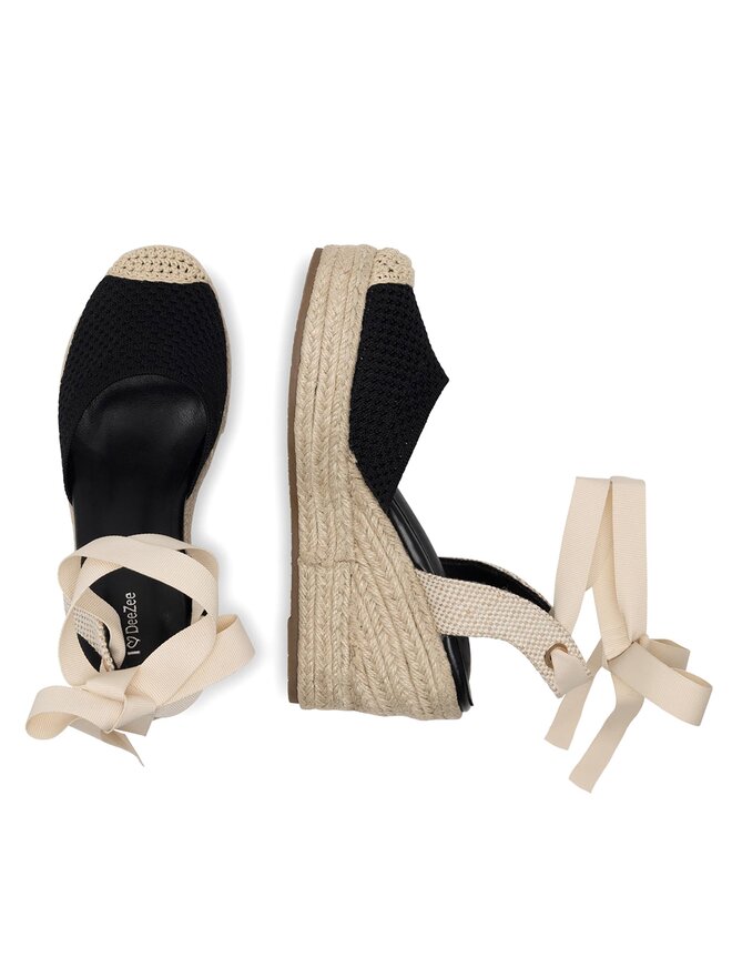 DeeZee Espadrilky DeeZee WS2509-001 Čierna