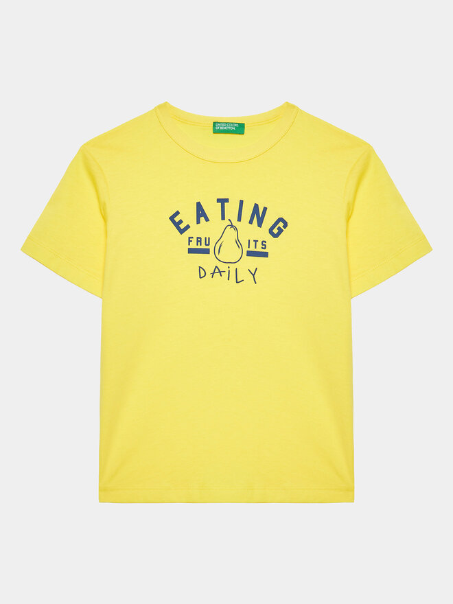 United Colors Of Benetton United Colors Of Benetton Camiseta 3096G109K Amarillo Regular Fit