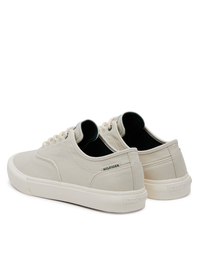 Tommy Hilfiger Πάνινα παπούτσια Tommy Hilfiger Th Hi Vulc Low Oxford Twill FM0FM05400 Λευκό