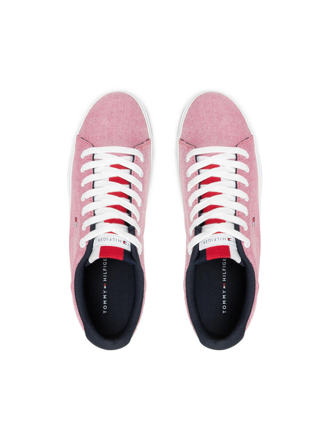 Tommy Hilfiger Sneakers aus Stoff Tommy Hilfiger Essential Chambray Vulcanized FM0FM03472 Rot
