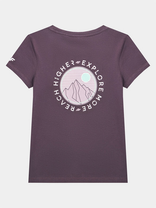 4F 4F Marškinėliai 4FJSS23TTSHF390 Violetinė Regular Fit