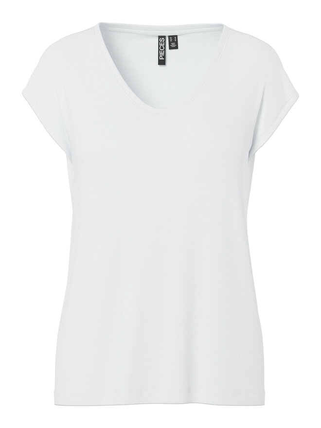 Pieces Pieces Футболка Billo 17078732 Білий Loose Fit