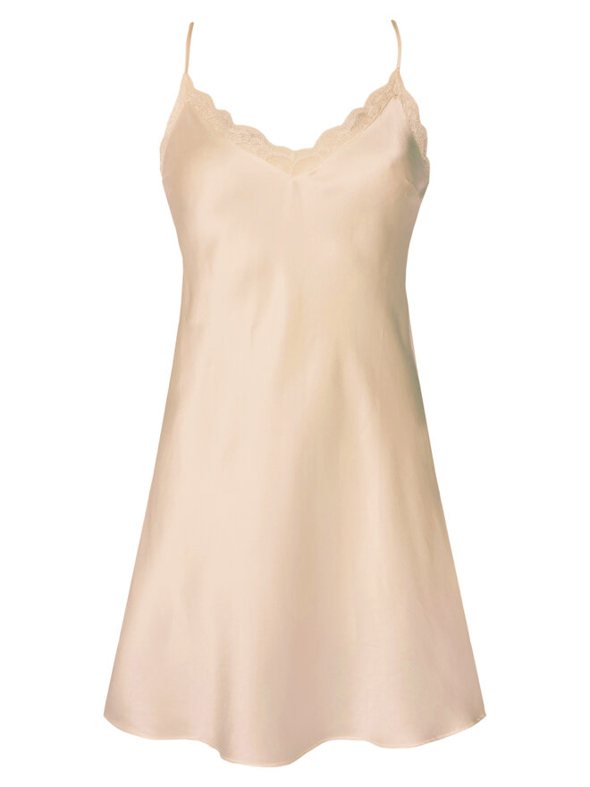 Simone Pérèle Simone Pérèle Nachthemd Love Me 1F8940 Écru Slim Fit