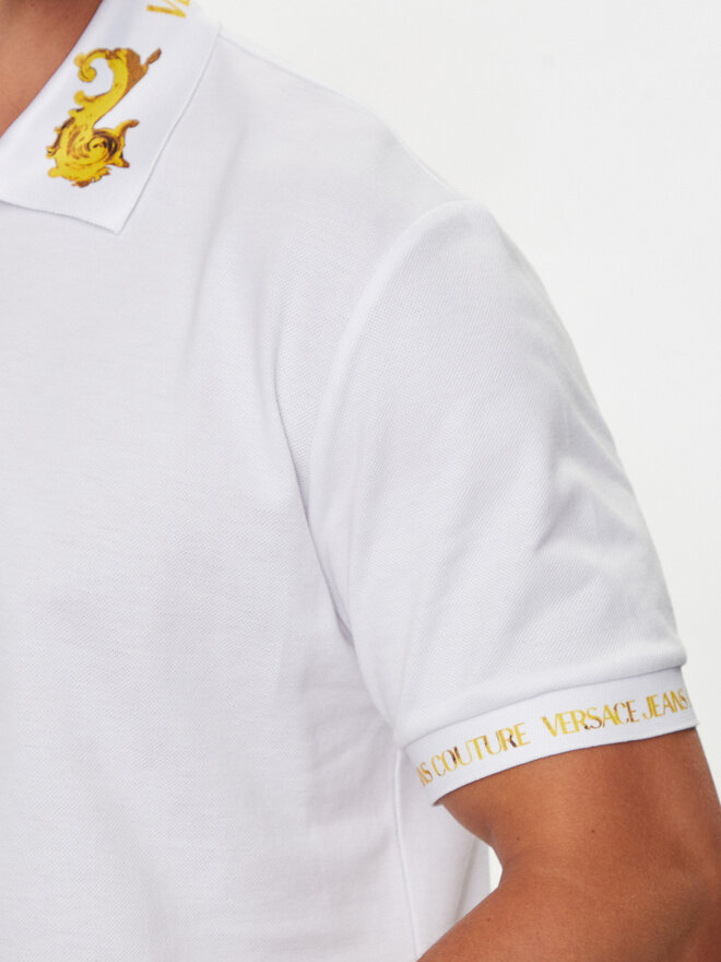 Versace Jeans Couture Versace Jeans Couture Polo 76GAGT00 Λευκό Regular Fit