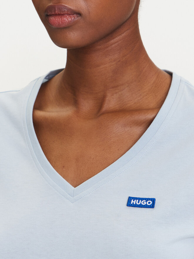 HUGO HUGO Camiseta Classic 50513667 Celeste Slim Fit