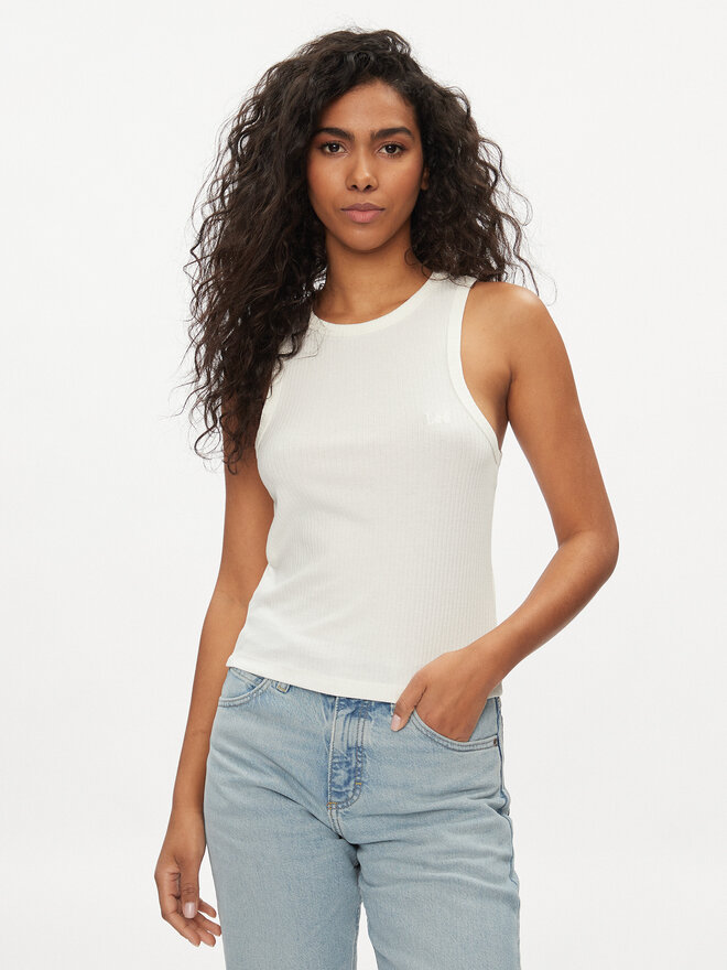 Lee Lee Marškinėliai 112350212 Écru Slim Fit