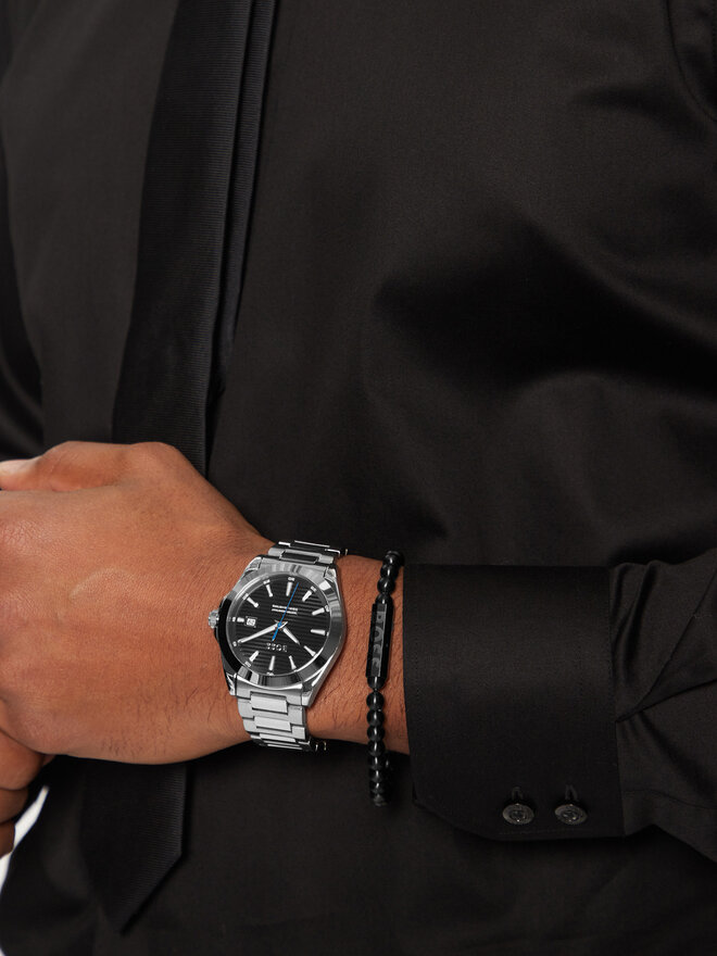 BOSS Set orologio e braccialetto BOSS Strike - Gift Set 1570180 Argento