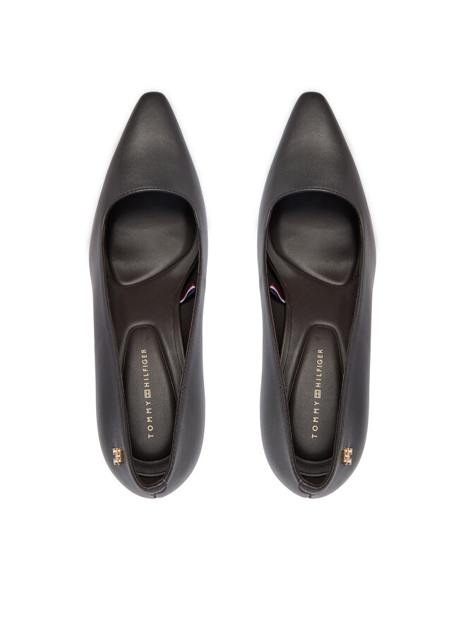 Tommy Hilfiger Pumps Tommy Hilfiger Th Logo Lth Pump Slanted Hl FW0FW09008 Schwarz