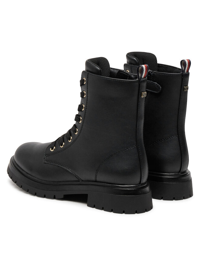 Tommy Hilfiger Bakancs Tommy Hilfiger Lace-Up Bootie T3A5-33569-1351 S Fekete
