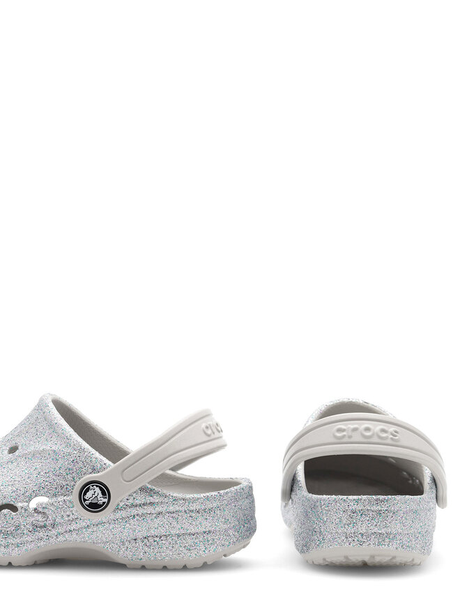 Crocs Papucs Crocs BAYA GLITTER CLOG K 207015-040 Ezüst