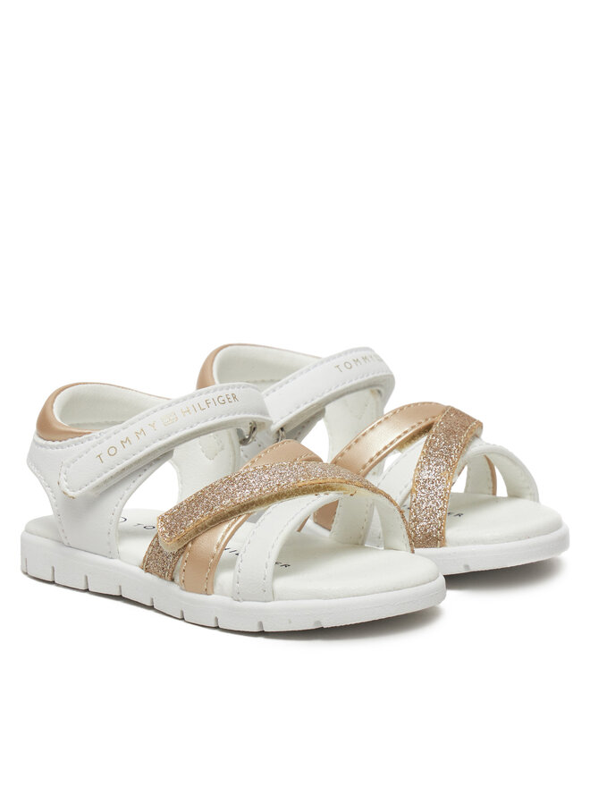 Tommy Hilfiger Sandály Tommy Hilfiger Velcro Sandal T1A2-33770-0273 M Bílá