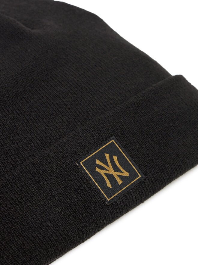 New Era Σκούφος New Era New York Yankees Metallic Badge Black Cuff Knit Beanie 60424815 Μαύρο