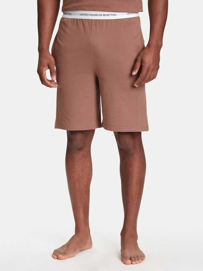 United Colors Of Benetton United Colors Of Benetton Kratke pidžama hlače 30964900D Bež Regular Fit