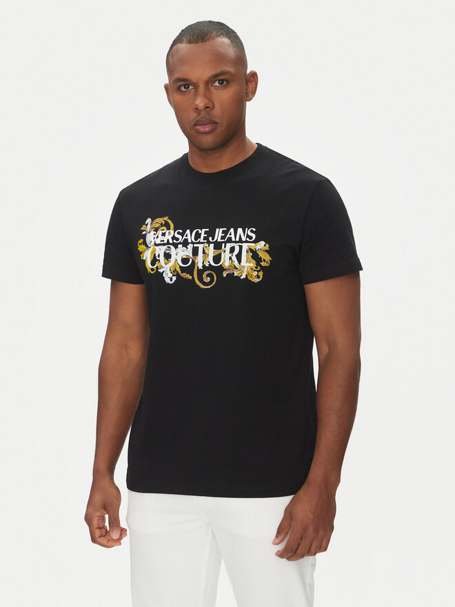 Versace Jeans Couture Versace Jeans Couture T-Shirt 78GAHC05 Μαύρο Regular Fit