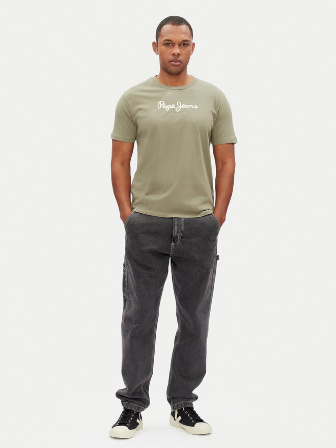 Pepe Jeans Pepe Jeans Marškinėliai Eggo N PM508208 Žalia Regular Fit