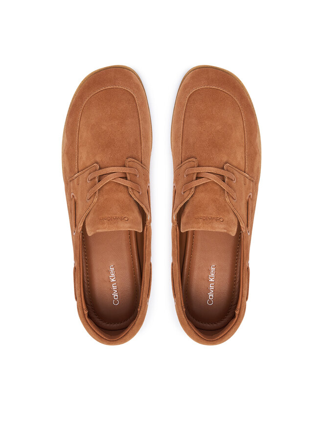 Calvin Klein Halbschuhe Calvin Klein Ess Boatshoe Suede HW0HW03290 Braun
