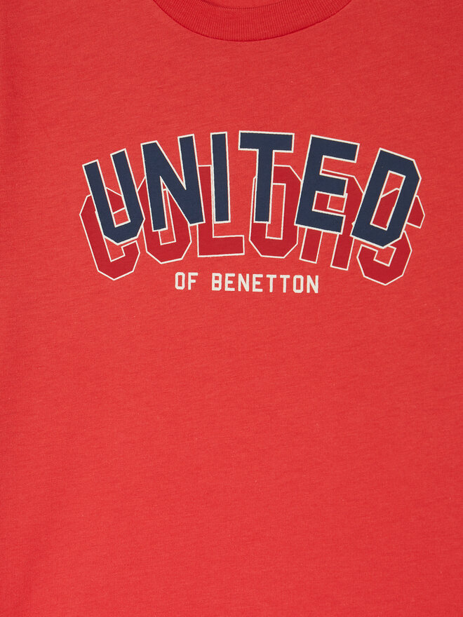 United Colors Of Benetton United Colors Of Benetton Póló 3I1XC10N3 Piros Regular Fit