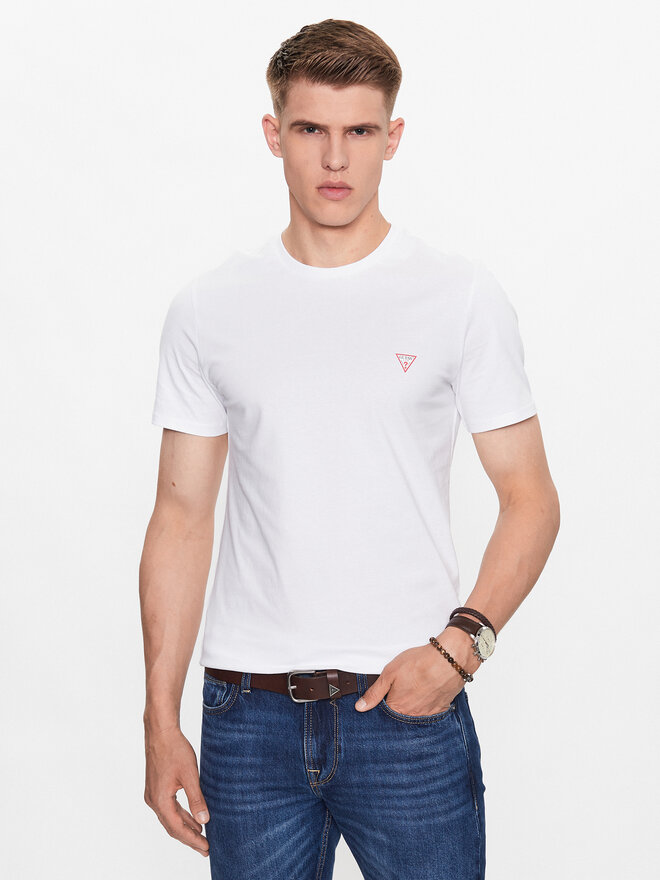 Guess Guess Marškinėliai M2YI36 I3Z14 Balta Slim Fit
