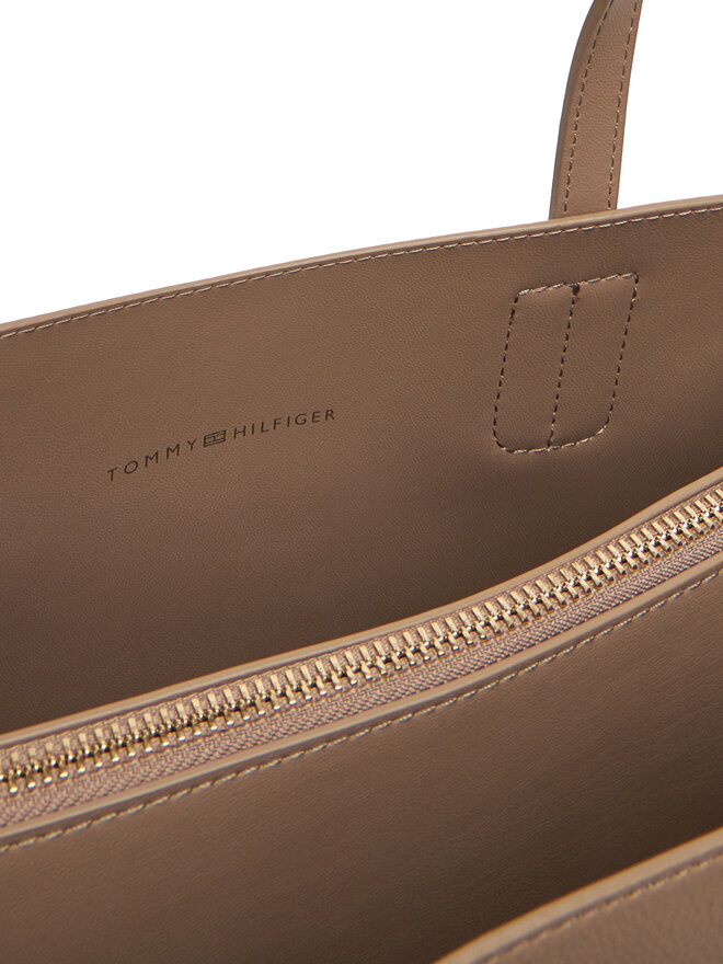 Tommy Hilfiger Kabelka Tommy Hilfiger Th Distinct Satchel AW0AW17463 Béžová