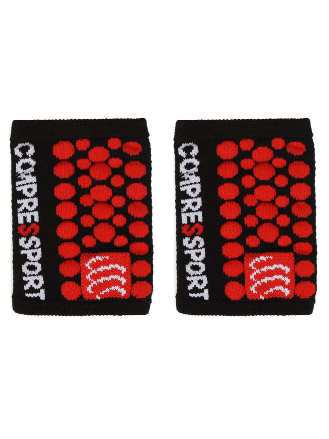 Compressport Набір напульсників Compressport Sweatbands 3D.Dots WSTV2 Чорний
