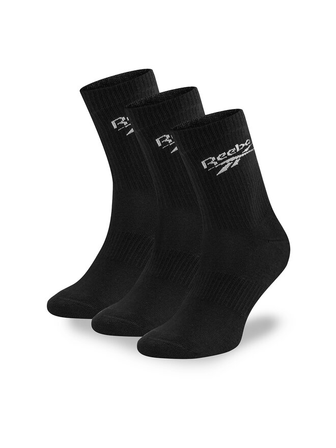 Reebok 3 pár uniszex hosszú szárú zokni Reebok R0452-SS24 (3-pack) Fekete