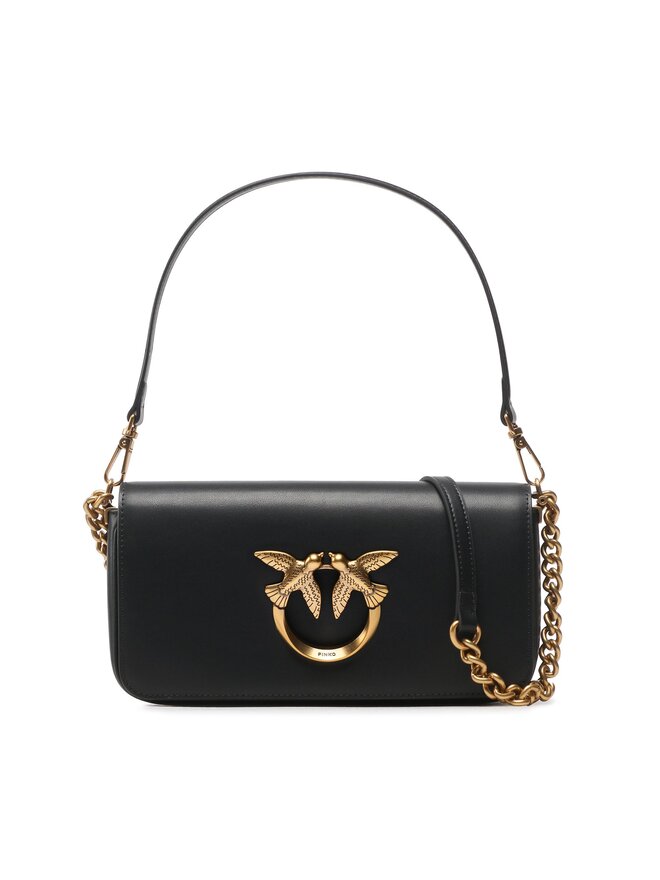 PINKO Handtasche Pinko Love Click Baguette Mini Vitello Seta PE 23 PLTT100068 A0F1 Schwarz