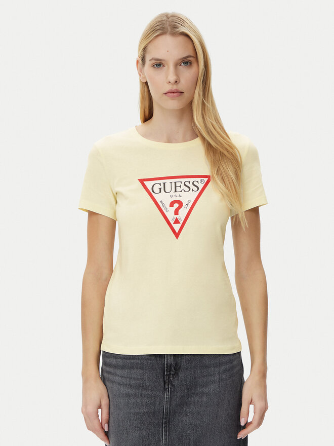 Guess Guess Camiseta W1YI1B I3Z14 Amarillo Regular Fit