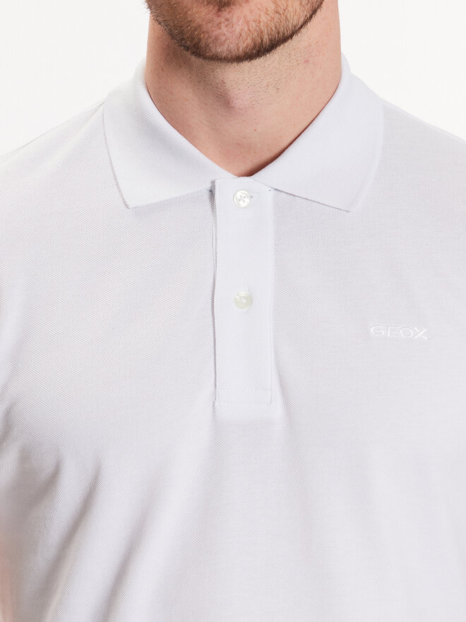 Geox Geox Poloshirt Piquet M3510B-T2649 F1492 Weiß Regular Fit