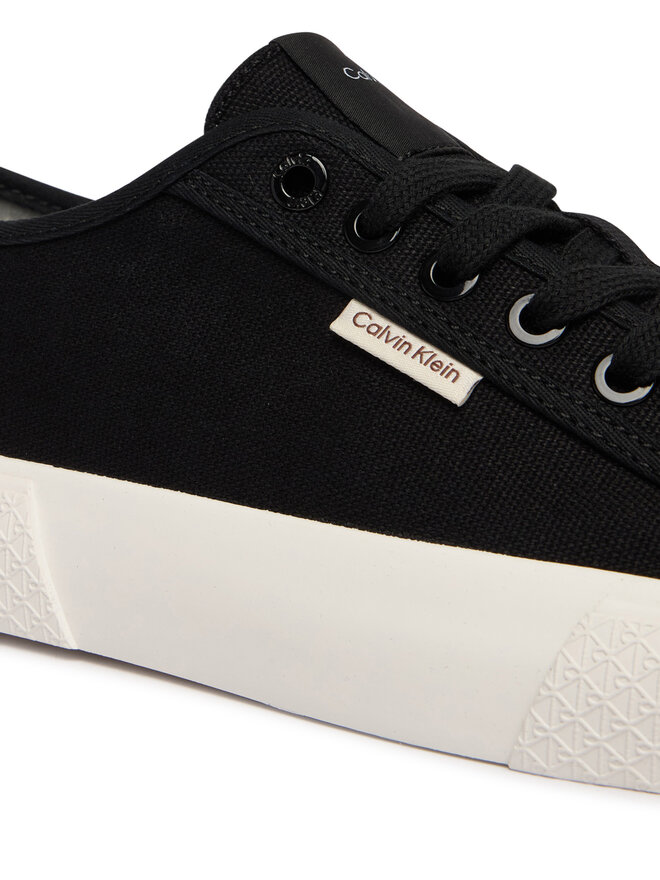Calvin Klein Sneakers aus Stoff Calvin Klein Vulc Low Lace Up Canvas HW0HW02975 Schwarz