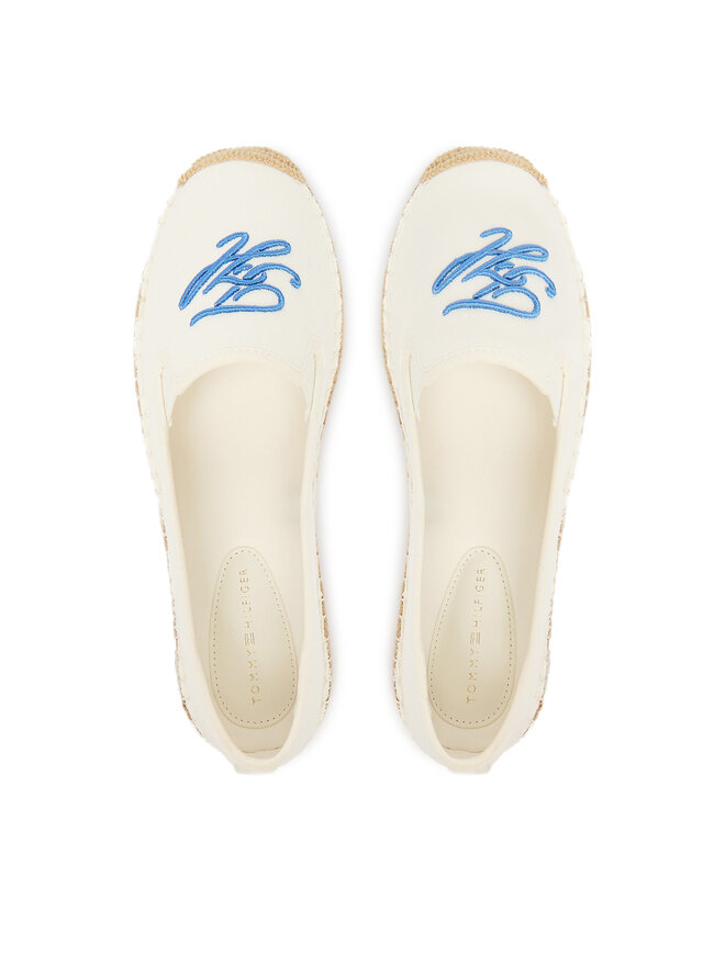Tommy Hilfiger Espadrilles Tommy Hilfiger Th Script Summer Espadrille FW0FW09240 Weiß