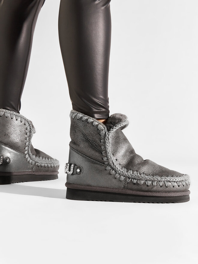 Bottes de neige Mou Eskimo 18 With Rhinestones Logo Argent chaussures