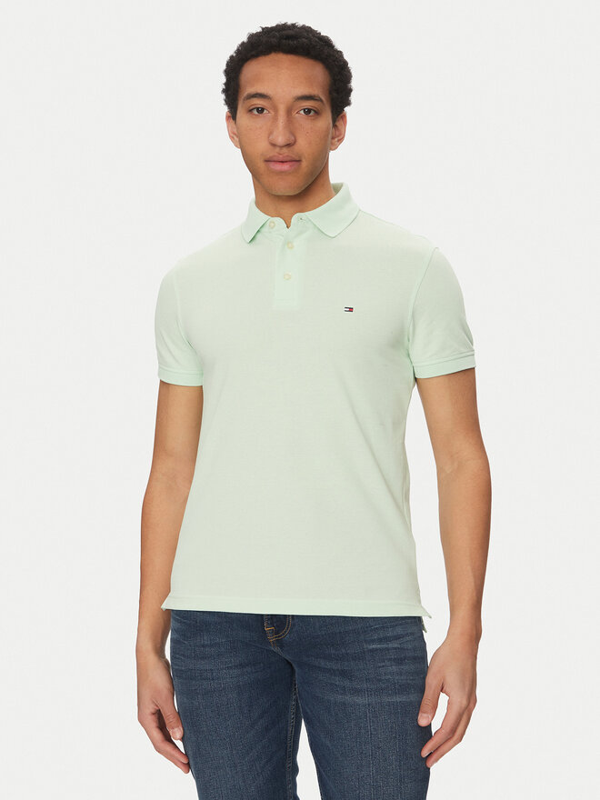 Tommy Hilfiger Tommy Hilfiger Polo marškinėliai 1985 MW0MW17771 Žalia Slim Fit