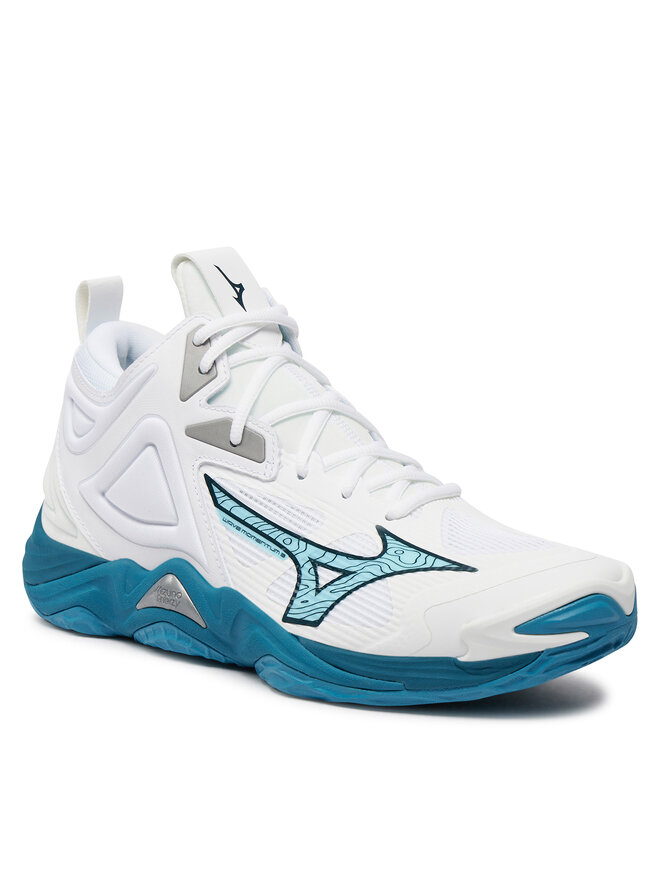 Взуття у спортзал Mizuno Wave Momentum 3 Mid V1GA2317 Білий
