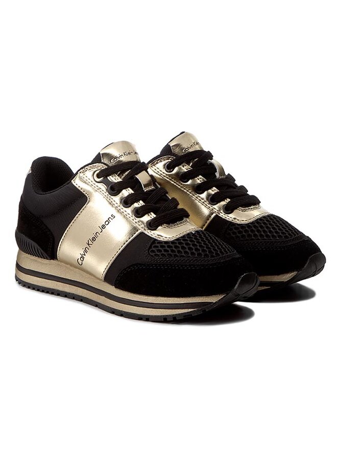 Sneakers Calvin Klein Jeans Tanya R0651 Black Gold chaussures