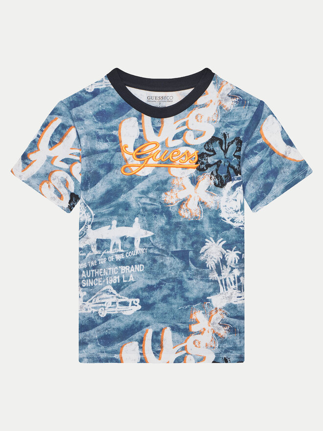 Guess Guess Marškinėliai L5GI21 K8HM4 Mėlyna Regular Fit