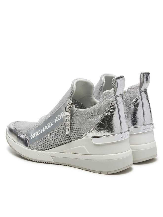 MICHAEL Michael Kors Sneakers MICHAEL Michael Kors Willis Wedge Trainer 43R5WIFS3D Silberfarben