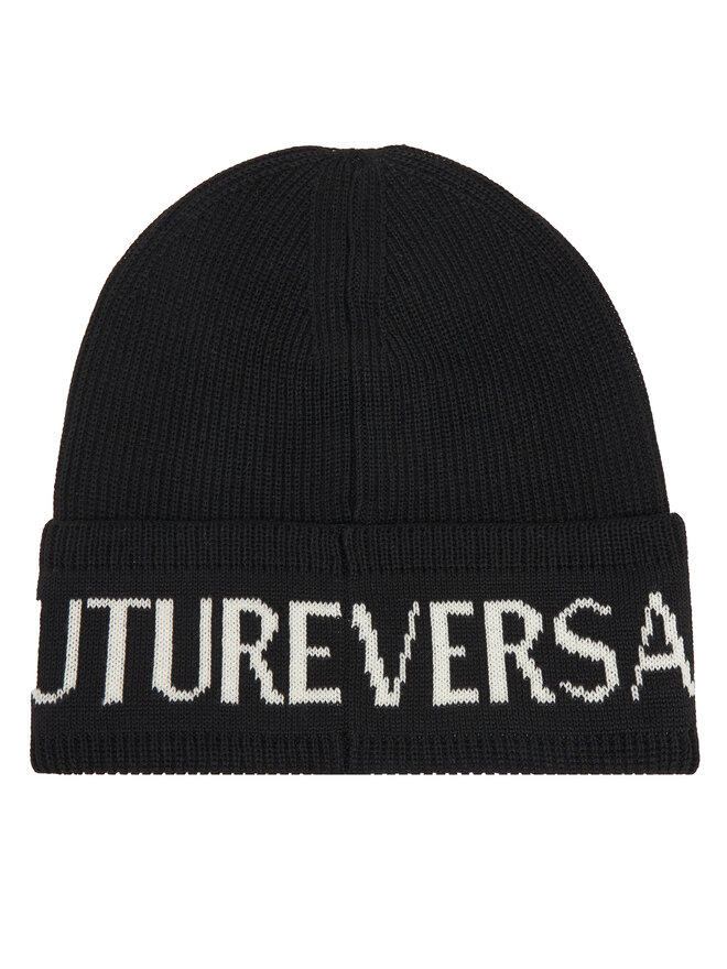 Versace Jeans Couture Шапкa Versace Jeans Couture Big Beanie 79YAZK40 Чорний